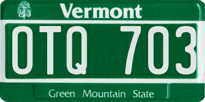 VT license plate OTQ703