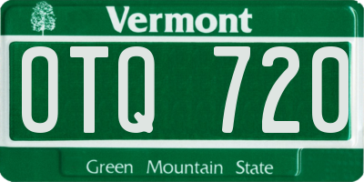 VT license plate OTQ720