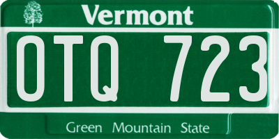 VT license plate OTQ723