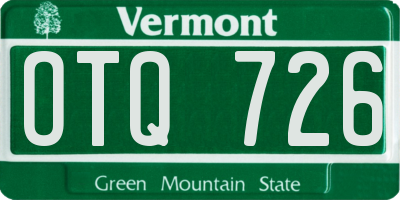 VT license plate OTQ726