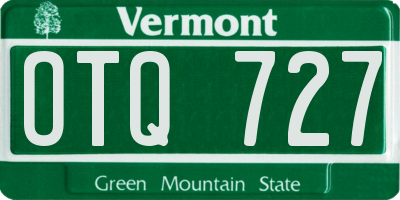 VT license plate OTQ727