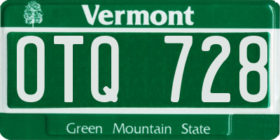 VT license plate OTQ728