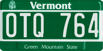 VT license plate OTQ764