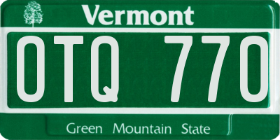 VT license plate OTQ770