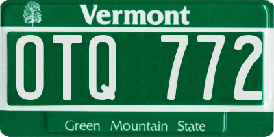 VT license plate OTQ772