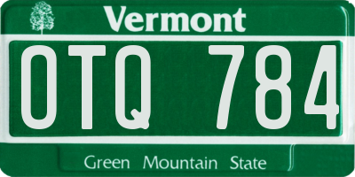 VT license plate OTQ784
