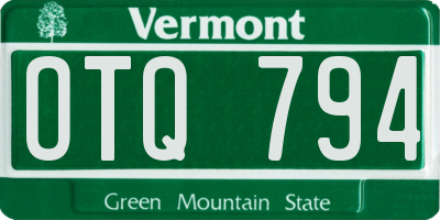 VT license plate OTQ794