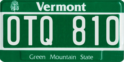 VT license plate OTQ810