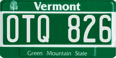 VT license plate OTQ826