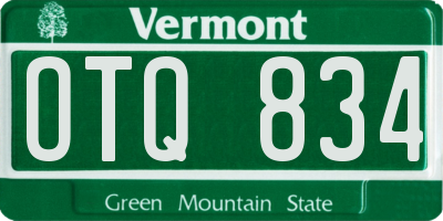 VT license plate OTQ834
