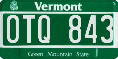 VT license plate OTQ843
