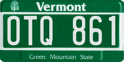 VT license plate OTQ861