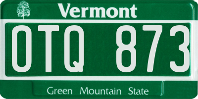 VT license plate OTQ873