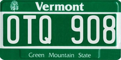 VT license plate OTQ908