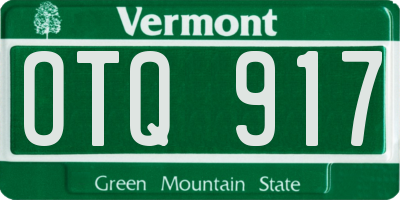 VT license plate OTQ917