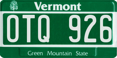 VT license plate OTQ926