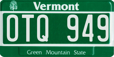 VT license plate OTQ949
