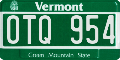 VT license plate OTQ954