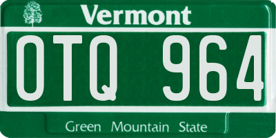 VT license plate OTQ964