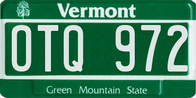 VT license plate OTQ972