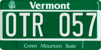 VT license plate OTR057