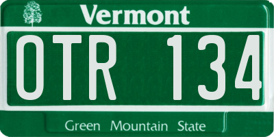 VT license plate OTR134