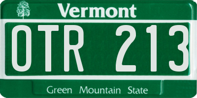 VT license plate OTR213