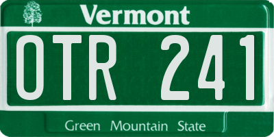 VT license plate OTR241