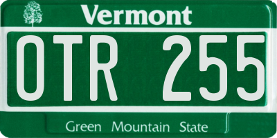 VT license plate OTR255