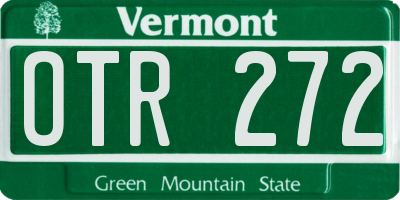 VT license plate OTR272