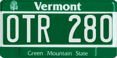 VT license plate OTR280