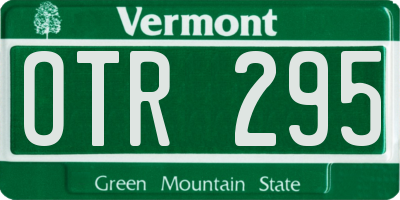 VT license plate OTR295