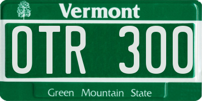 VT license plate OTR300