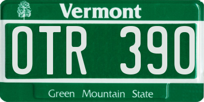 VT license plate OTR390