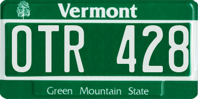 VT license plate OTR428