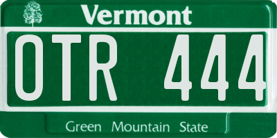 VT license plate OTR444