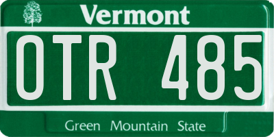 VT license plate OTR485