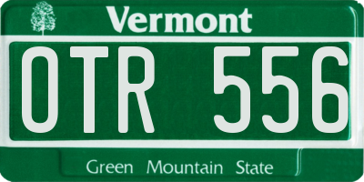 VT license plate OTR556