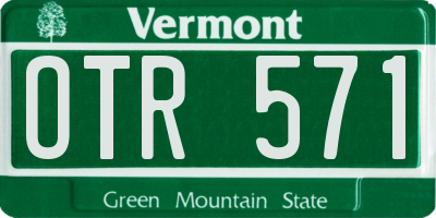 VT license plate OTR571