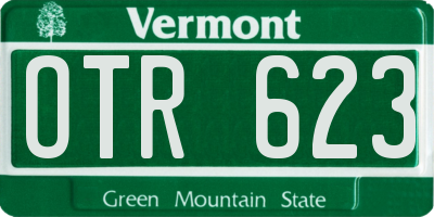 VT license plate OTR623