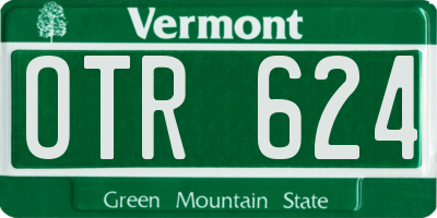 VT license plate OTR624