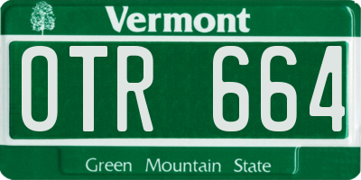 VT license plate OTR664