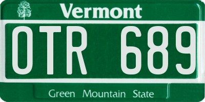 VT license plate OTR689