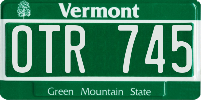 VT license plate OTR745