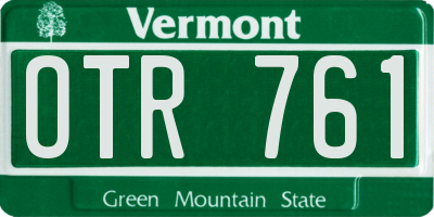 VT license plate OTR761