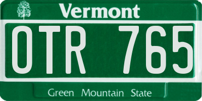 VT license plate OTR765