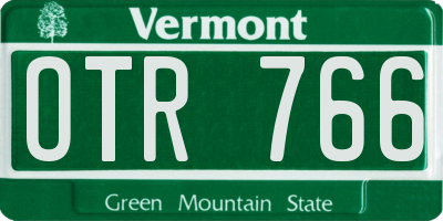 VT license plate OTR766