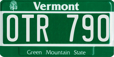 VT license plate OTR790