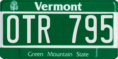 VT license plate OTR795