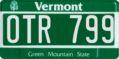VT license plate OTR799